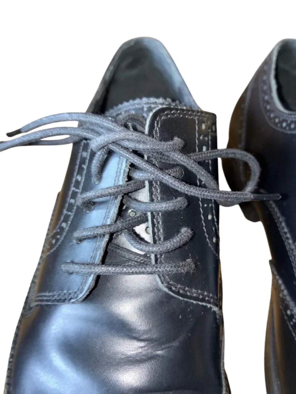 Cole Haan Men’s Black Leather Wingtip Oxford C13146‎ Lace-Up Dress Shoes 11 M